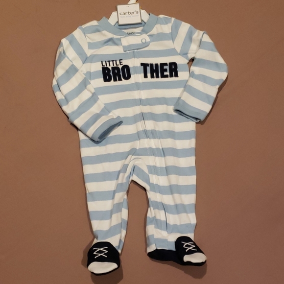 Carter's Other - Carter's Newborn Little Brother Zip Up Footie